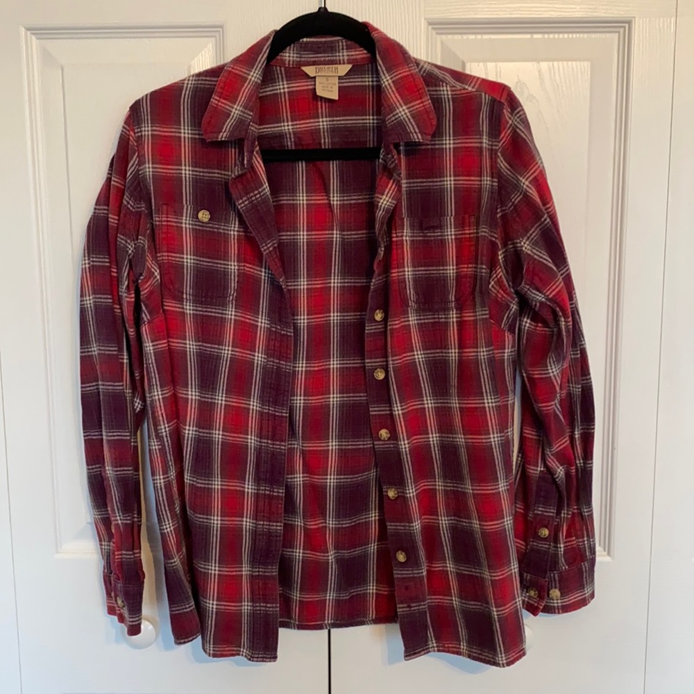 Red flannel, S, Duluth Trading, great condition
